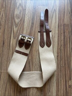 J.Crew Saddle Cotton/Leather Belt